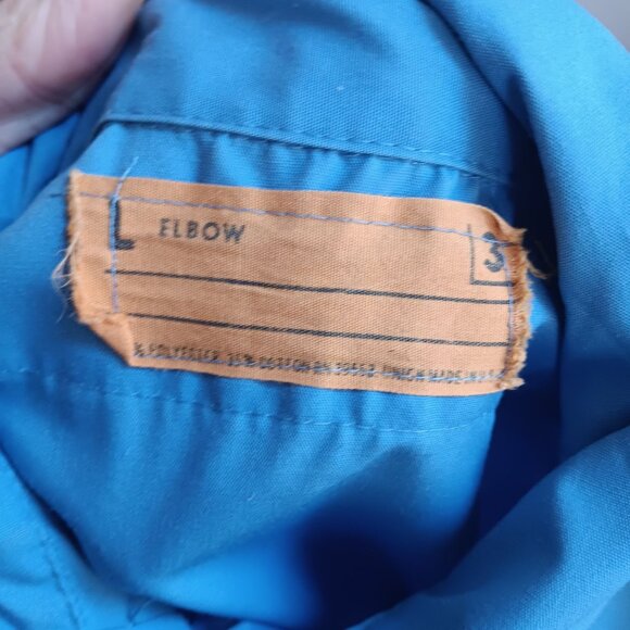 Men's Large Vintage Work Shirt Union Made USA Button-Up Distressed 80's Mechanic - Picture 2 of 9